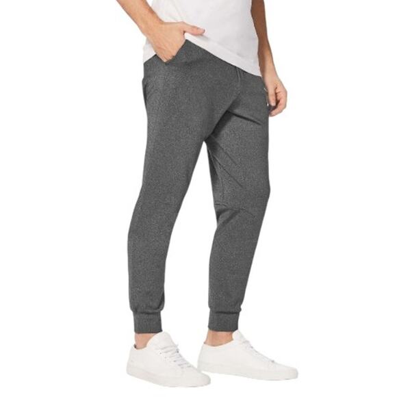 LULULEMON Intent Knit Jogger- Sweatpant Men M Gray Athletic Travel Stretch Comfy - Picture 1 of 14